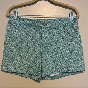 Banana Republic Green and White Chino Shorts